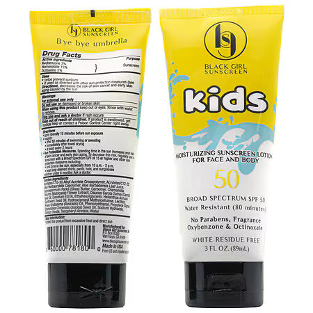 Protector solar niños - Black Girl Kids Sunscreen