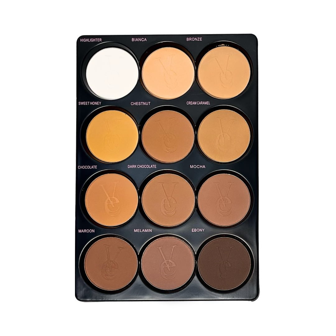 Paleta Polvos compactos 12 in 1 - Vee Beauty