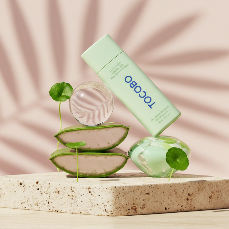 TOCOBO – Cica Calming Sun Serum SPF50+ PA++++ — Protección alta que calma y refresca