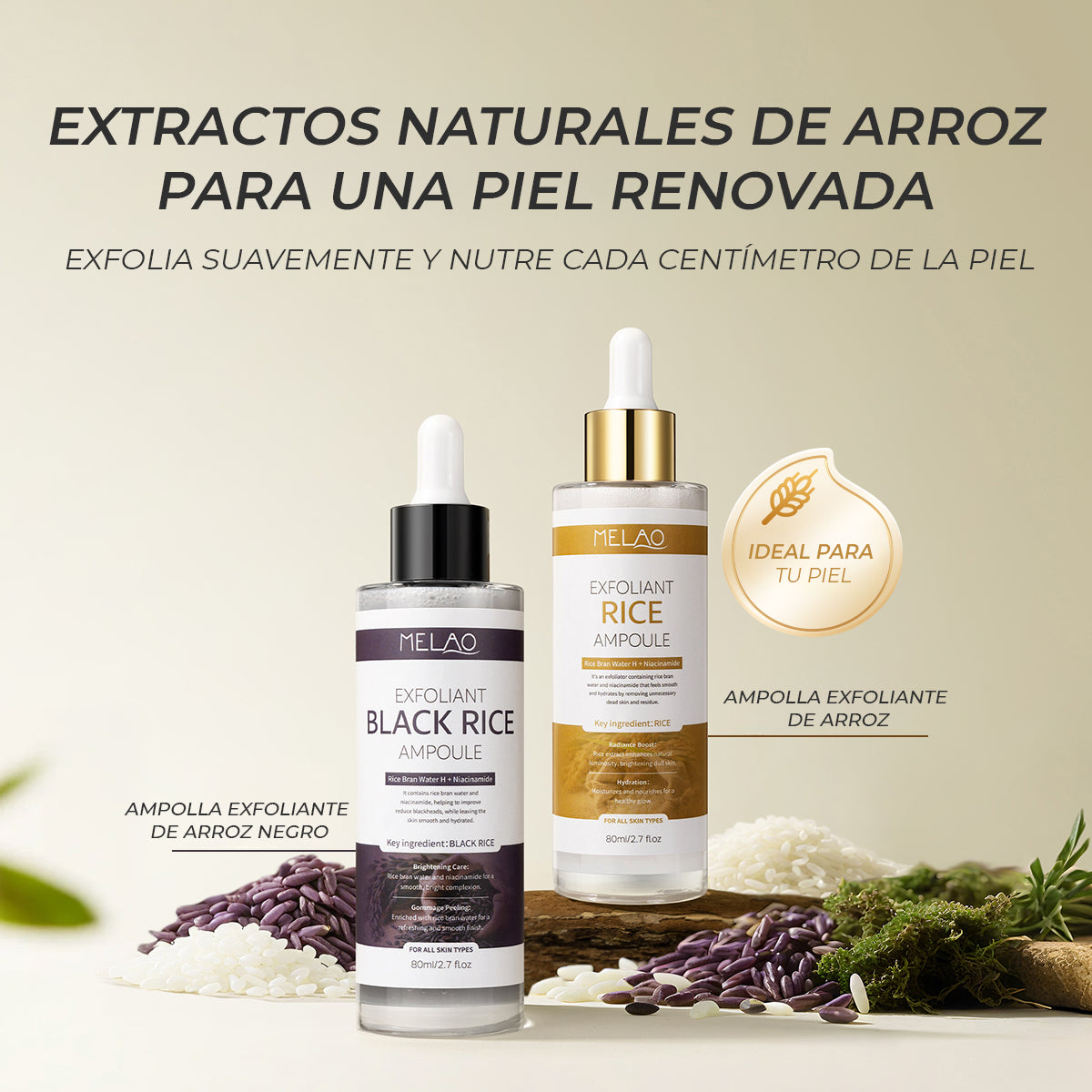 Suero Exfoliante Facial - Melao Rice & Black Rice